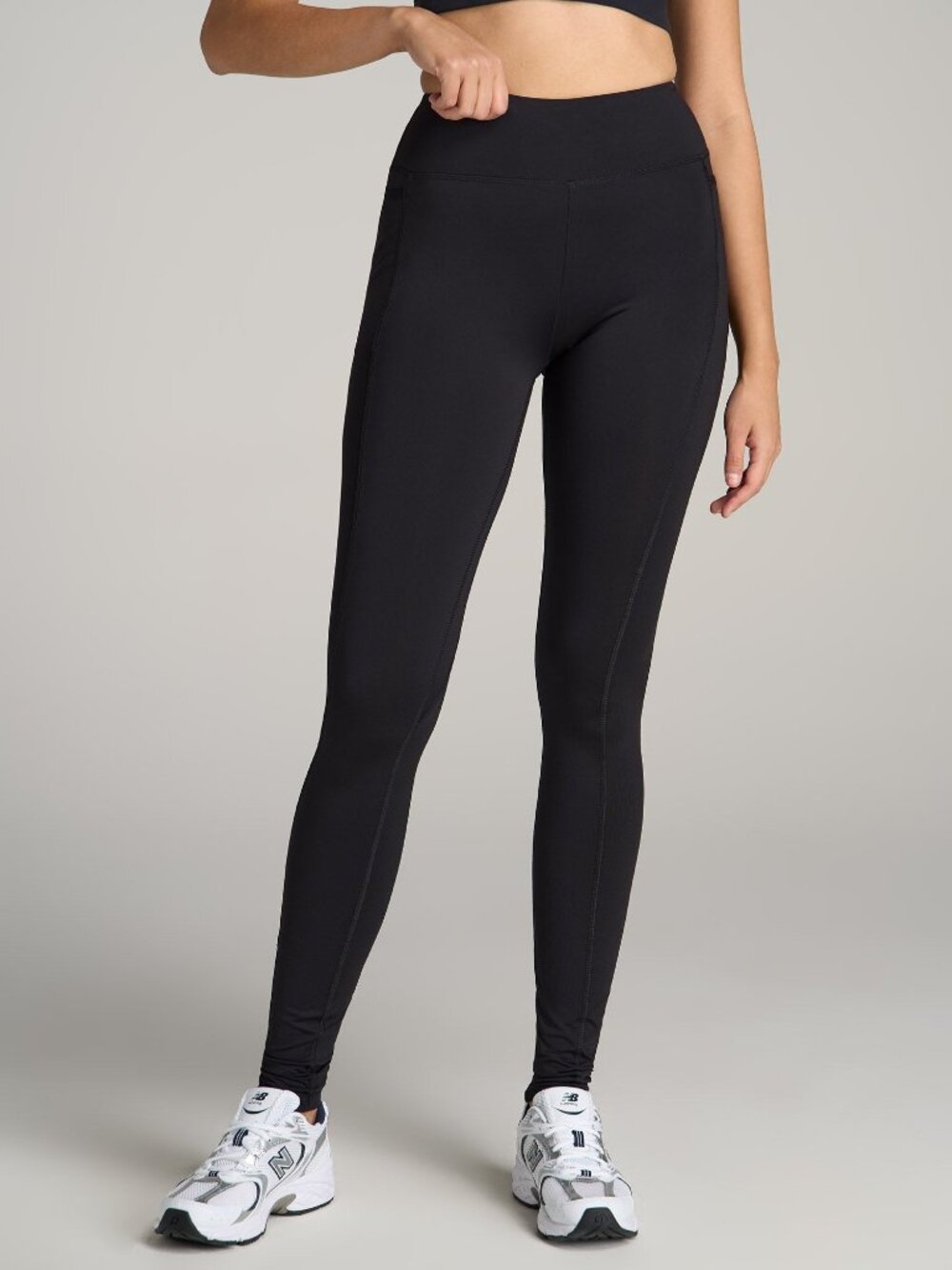 American Tall Bella Outer-Pocket Leggings for Tall Women in Black Size L/ Tall